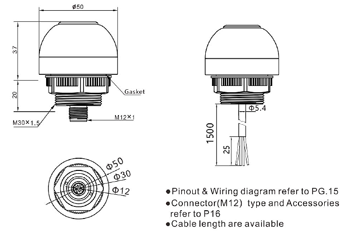 C5K Illuminated pushbutton