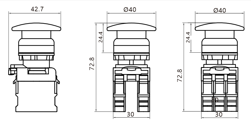 PB22 Mushroom switches