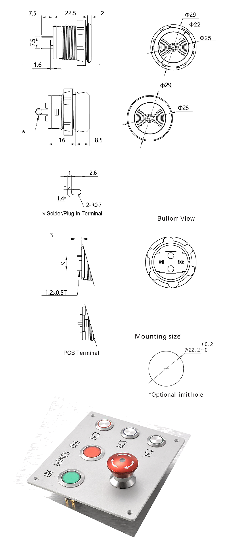S22 Vandal resistant Buzzer