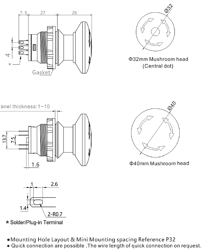 S25 Vandal resistant E-stop switches