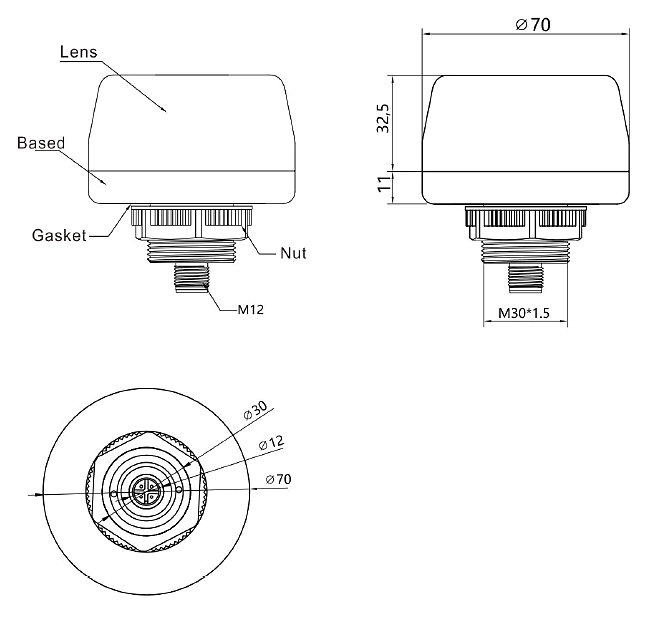 CF7 Multicolor indicator light