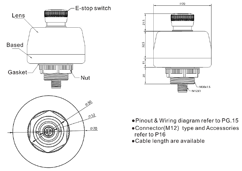 C7K Illuiminated E-stop swithes