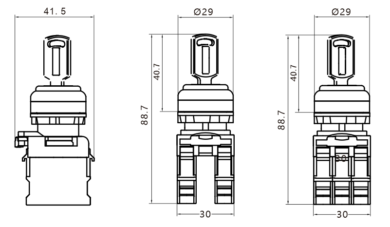PB22 Key selector switches