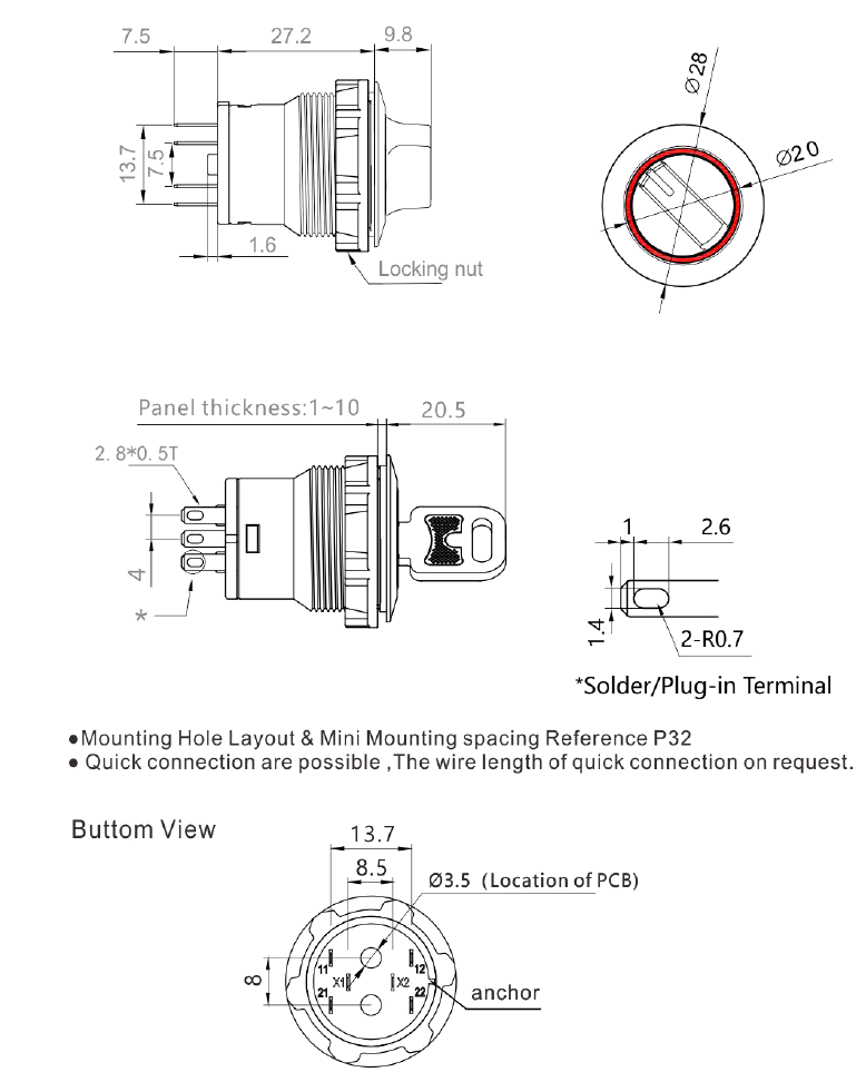S25 Vandal resistant selector switches
