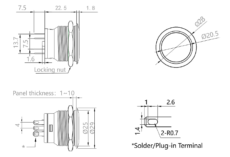 S25 Vandal resistant Pushbuttons