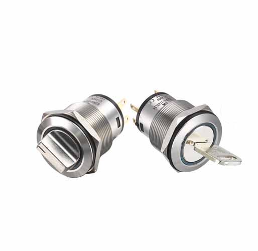 S25 Vandal resistant selector switches llluminated selector switch, llluminated key switch